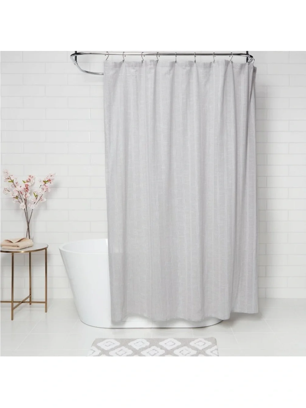 NWOT Threshold Striped Shower Curtain
